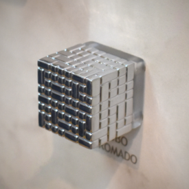 Puxador Cubo Cromado C/ Luz de Led (28mm)