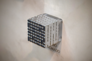 Puxador Cubo Cromado C/ Luz de Led (28mm)