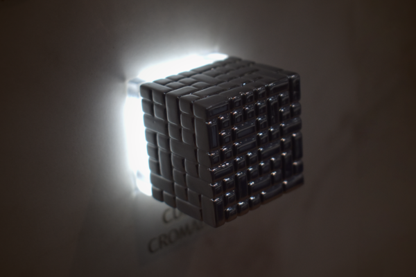 Puxador Cubo Cromado C/ Luz de Led (28mm) - Imagem 2
