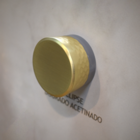 Puxador Eclipse Dourado Acetinado C/ Luz de Led (36mm)