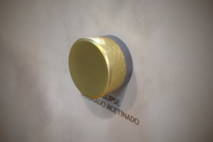 Puxador Eclipse Dourado Acetinado C/ Luz de Led (36mm)